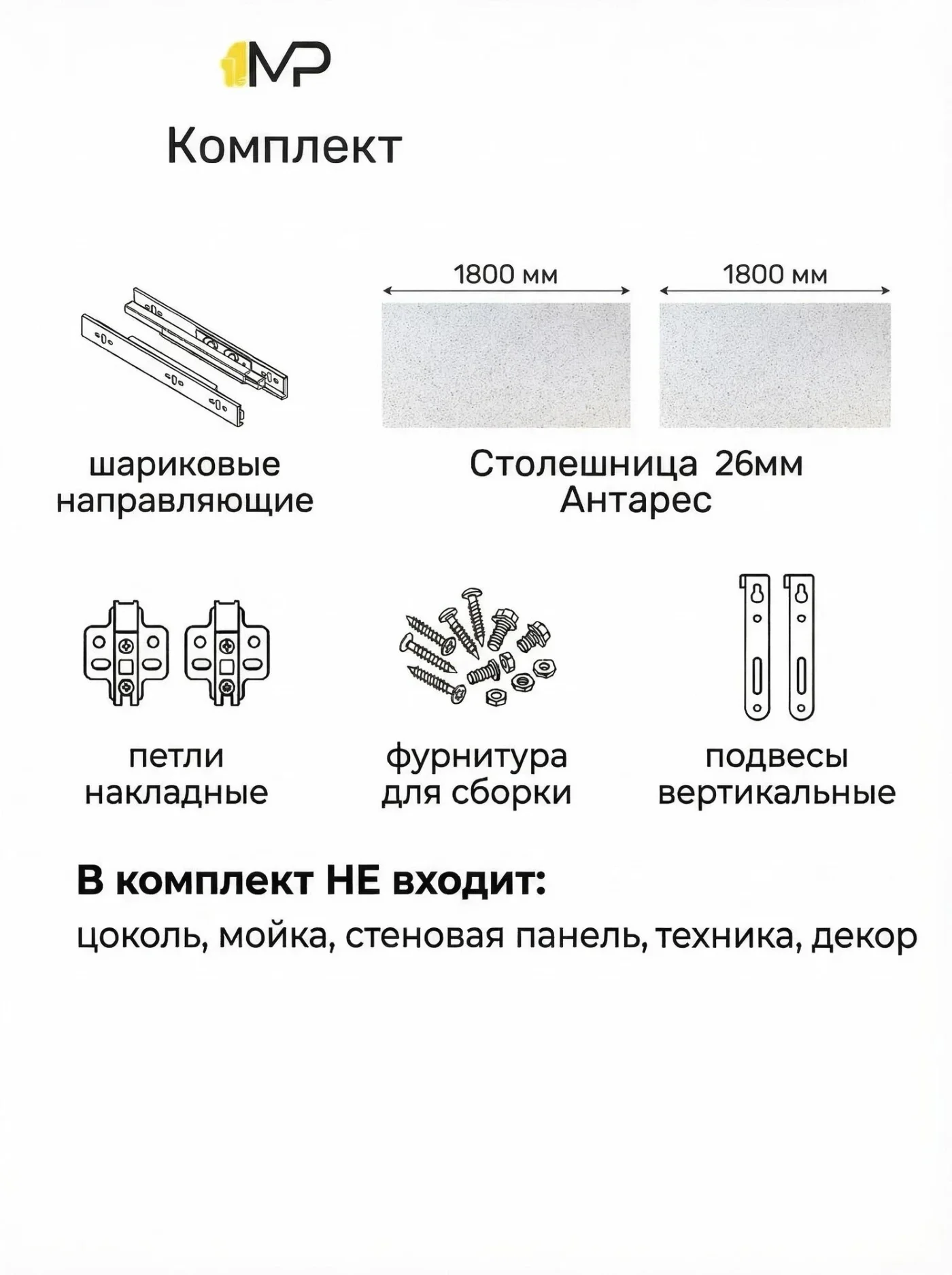 Угловая кухня София Гренто 3,0х1,8м белый/ментол со столешницей, ЛДСП/МДФ